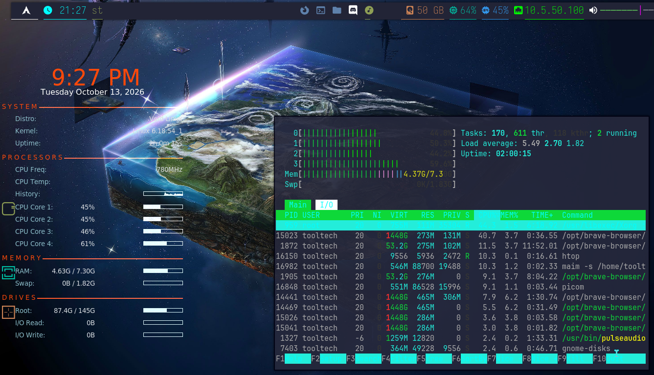A Linux server and computers being set up
