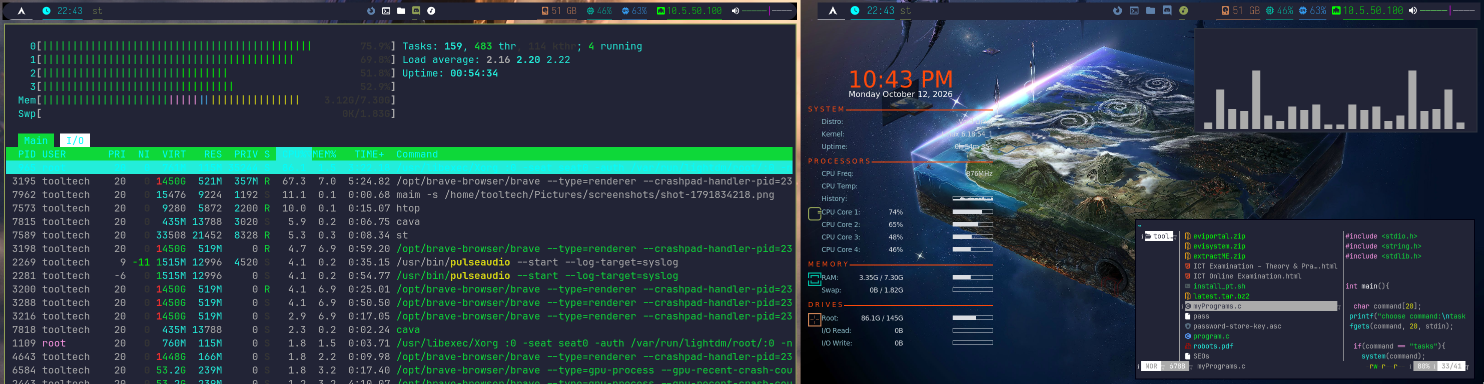 Computer troubleshooting and Linux server work