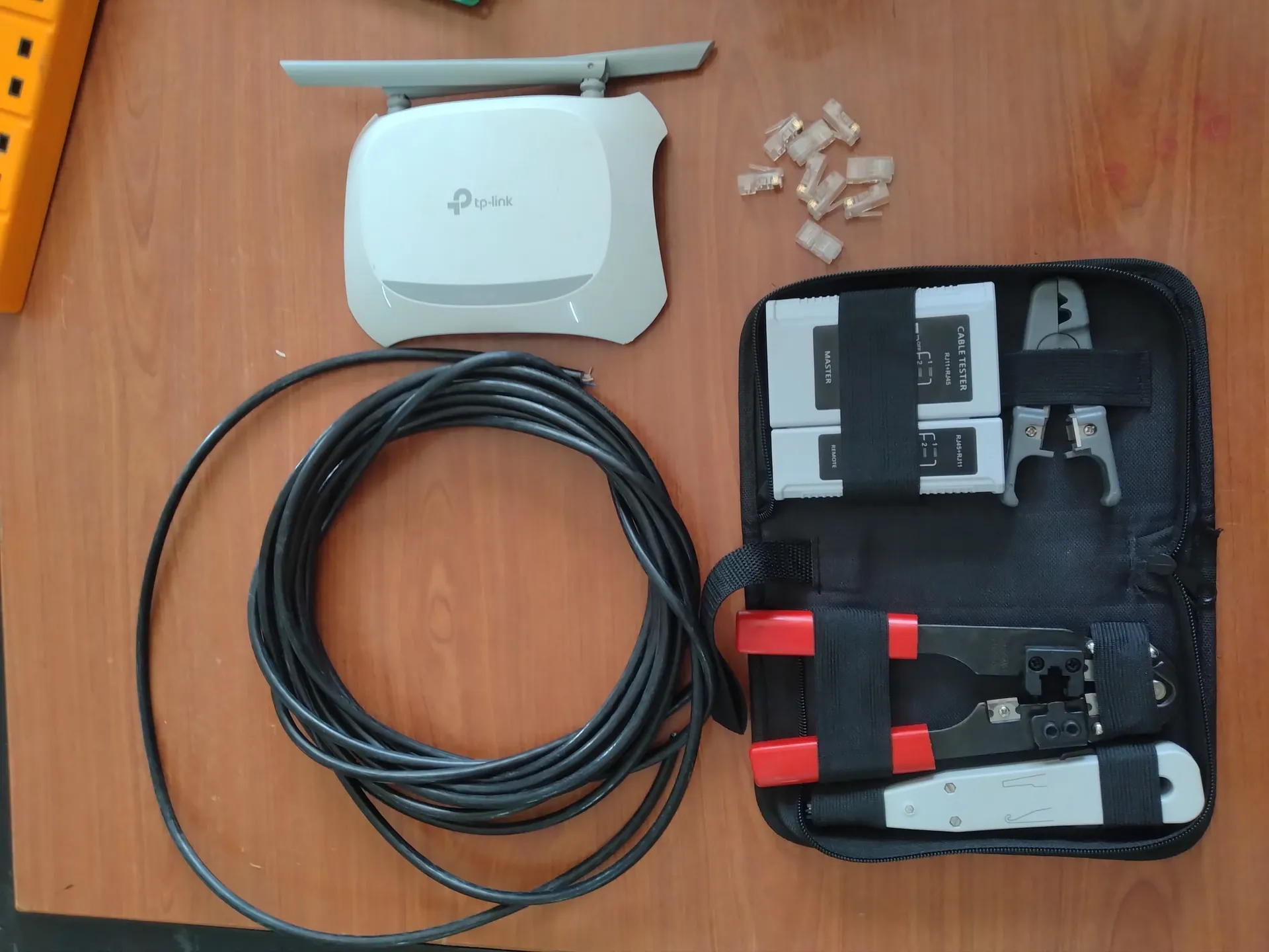 Network equipment set up for a client